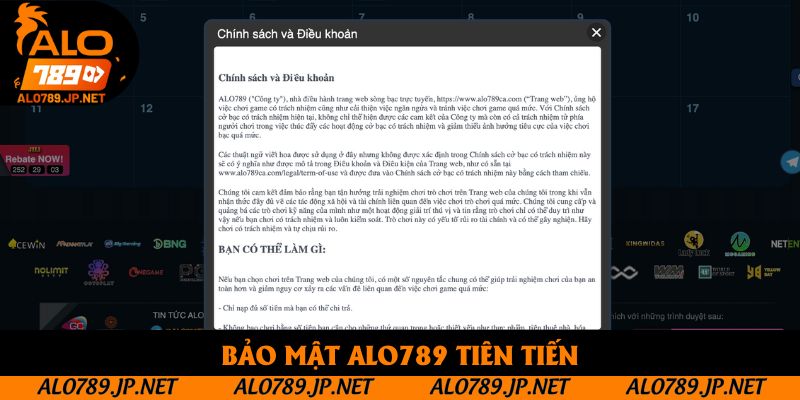 TRANG CHỦ 55 Bảo mật Alo789 tiên tiến